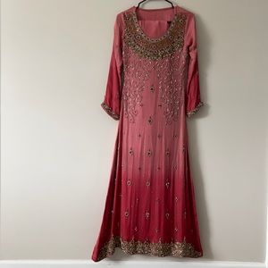 Three Piece Formal Pakistani Maxi Dress